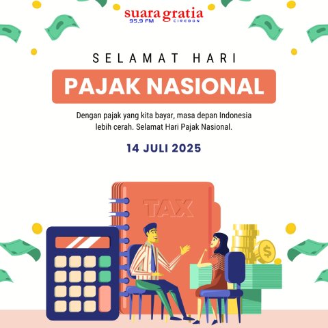 Krem dan Merah Modern Hari Pajak Nasional Kiriman Instagram