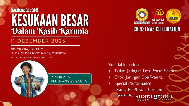 Salinan dari Undangan Acara Perayaan Malam Natal Elegan Berwarna Merah dan Emas